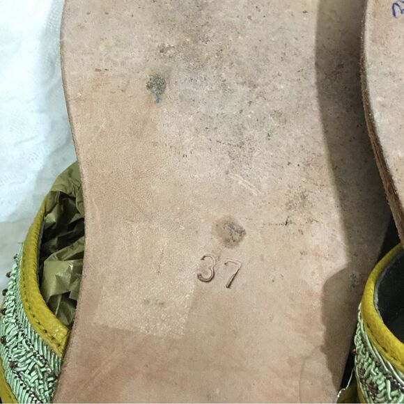 Meher Kakalia Embellished Sandals Size 37 ( 7 ) - Picture 8 of 10